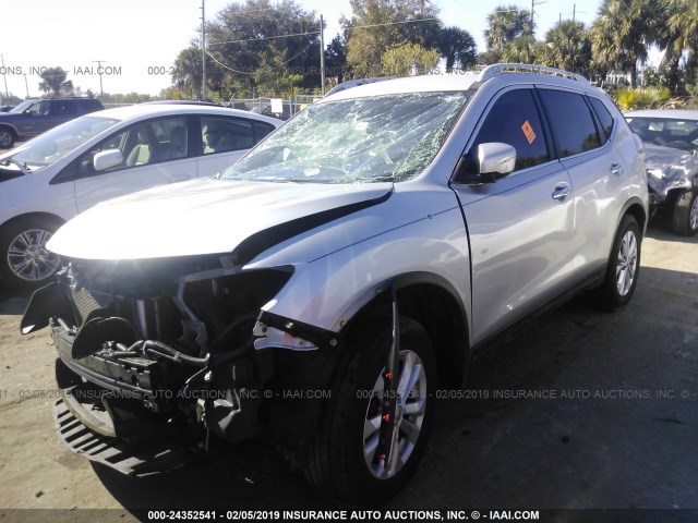 5N1AT2ML1EC808371 - 2014 NISSAN ROGUE S/SL/SV SILVER photo 2