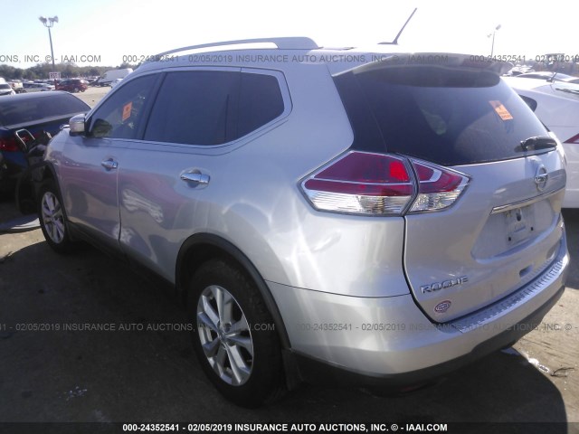 5N1AT2ML1EC808371 - 2014 NISSAN ROGUE S/SL/SV SILVER photo 3