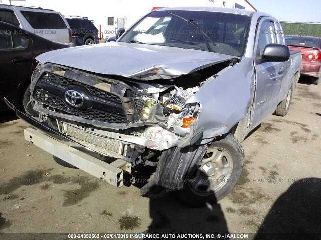 5TFTX4CN5BX007317 - 2011 TOYOTA TACOMA ACCESS CAB SILVER photo 2