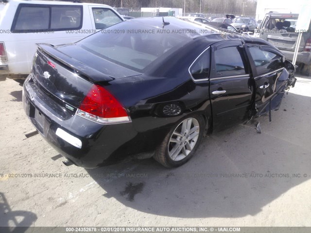 2G1WC5E39D1219186 - 2013 CHEVROLET IMPALA LTZ BLACK photo 4