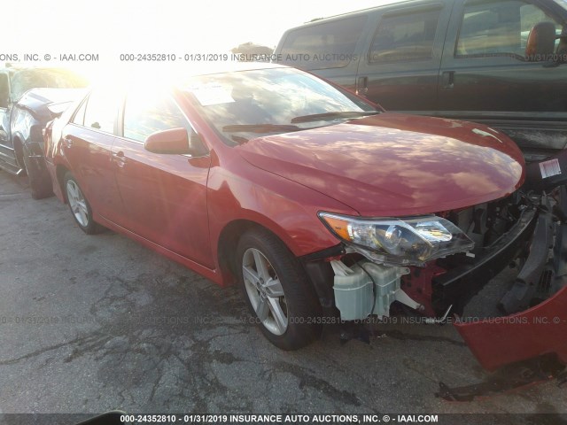 4T1BF1FK4CU527649 - 2012 TOYOTA CAMRY SE/LE/XLE RED photo 1