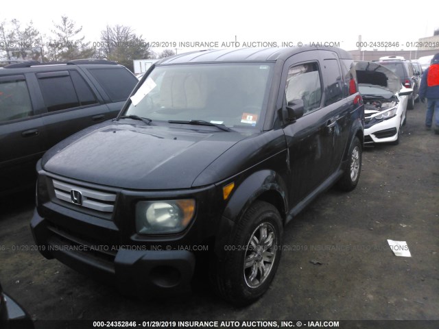 5J6YH28797L011915 - 2007 HONDA ELEMENT EX BLACK photo 2