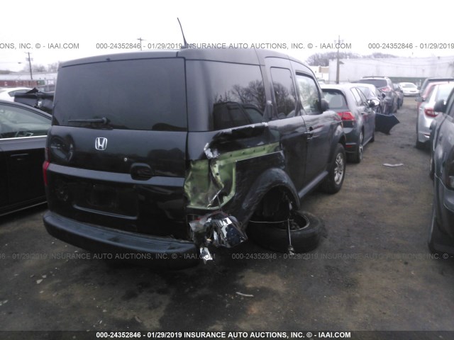 5J6YH28797L011915 - 2007 HONDA ELEMENT EX BLACK photo 4