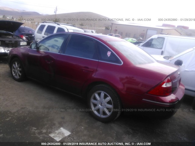 1FAFP23115G152704 - 2005 FORD FIVE HUNDRED SE RED photo 3