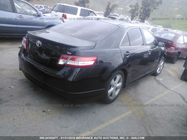 4T1BF3EK7BU221850 - 2011 TOYOTA CAMRY SE/LE/XLE BLACK photo 4