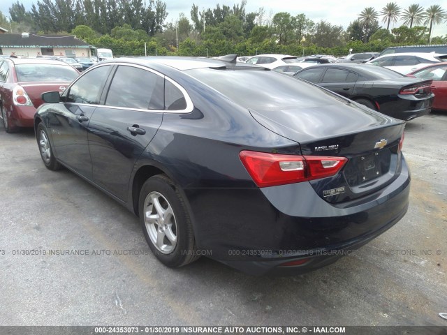 1G1ZB5ST9GF306572 - 2016 CHEVROLET MALIBU LS 深蓝色 照片 3