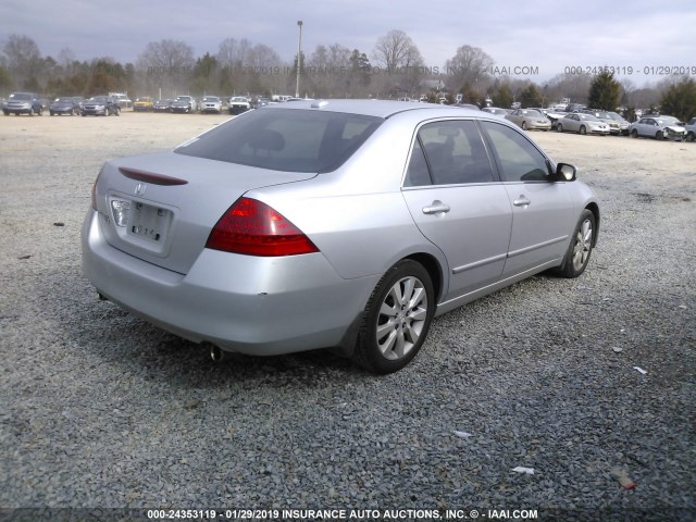 1HGCM66526A026093 - 2006 HONDA ACCORD EX SILVER photo 4