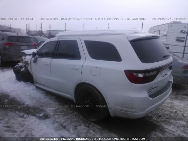 1C4RDJAG4FC786664 - 2015 DODGE DURANGO SXT WHITE photo 3