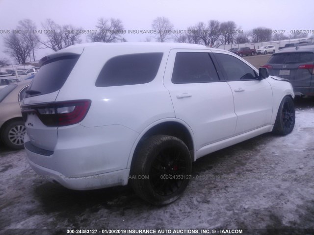 1C4RDJAG4FC786664 - 2015 DODGE DURANGO SXT WHITE photo 4