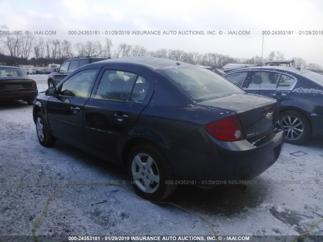 1G1AK58F487133733 - 2008 CHEVROLET COBALT LS BLUE photo 3