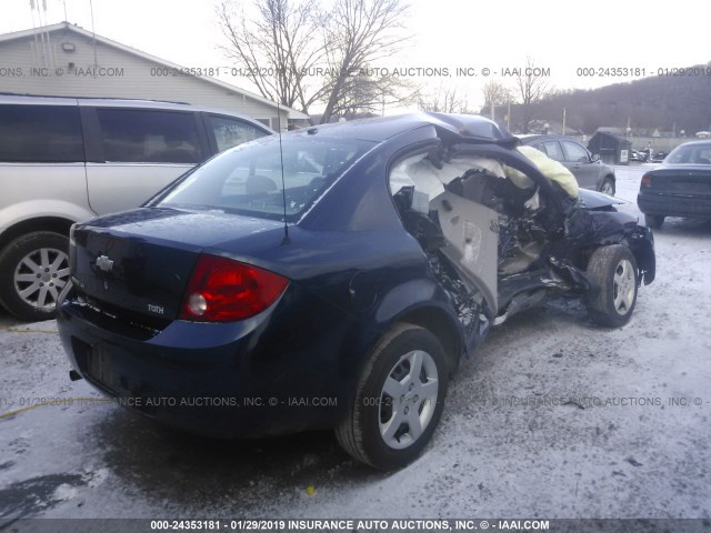 1G1AK58F487133733 - 2008 CHEVROLET COBALT LS BLUE photo 4