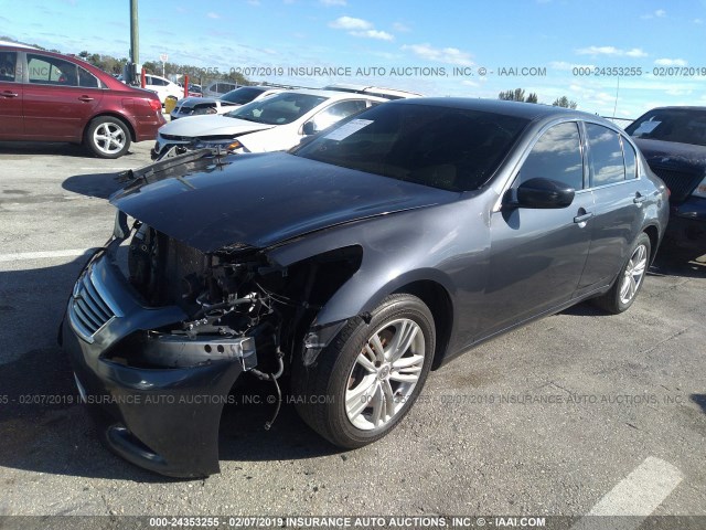 JN1CV6AR3CM971167 - 2012 INFINITI G37 GRAY photo 2