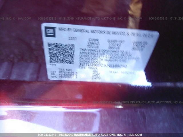 3GTU2NEC5JG188250 - 2018 GMC SIERRA K1500 SLT RED photo 9