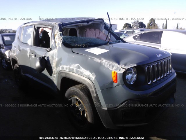 ZACCJBABXJPH36414 - 2018 JEEP RENEGADE SPORT GRAY photo 1