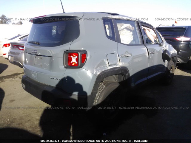 ZACCJBABXJPH36414 - 2018 JEEP RENEGADE SPORT GRAY photo 4