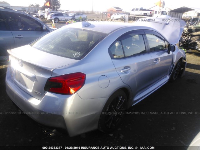 JF1VA1C60J9826911 - 2018 SUBARU WRX PREMIUM SILVER photo 4