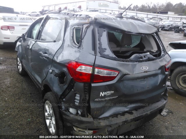 MAJ3P1TE4JC188825 - 2018 FORD ECOSPORT SE GRAY photo 3