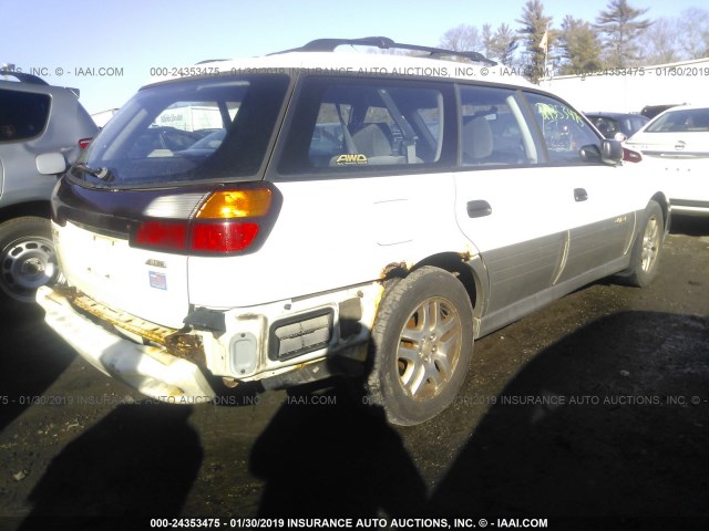 4S3BH6753Y7672692 - 2000 SUBARU LEGACY OUTBACK AWP WHITE photo 4