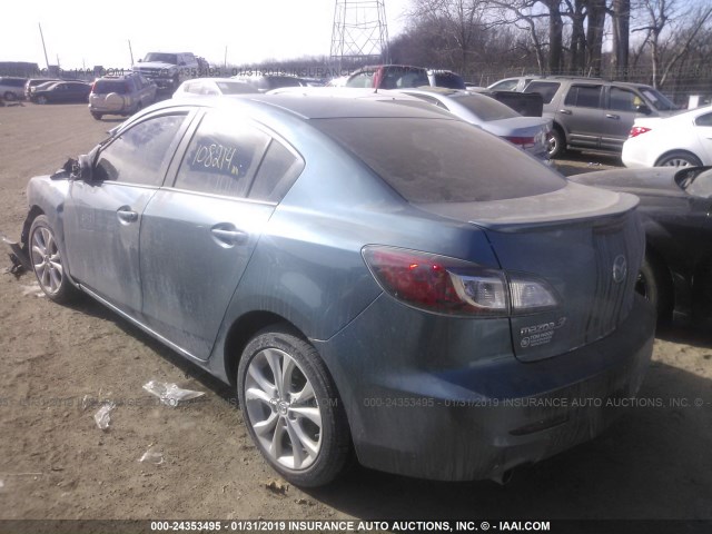 JM1BL1U55B1388142 - 2011 MAZDA 3 S BLUE photo 3