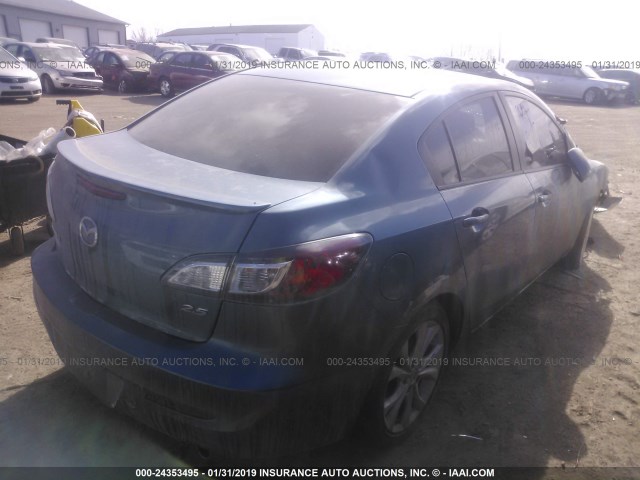 JM1BL1U55B1388142 - 2011 MAZDA 3 S BLUE photo 4