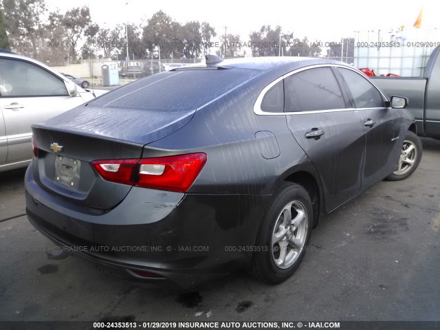 1G1ZB5ST2HF248144 - 2017 CHEVROLET MALIBU LS GRAY photo 4