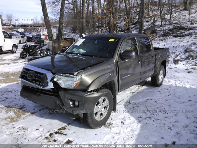 3TMLU4EN6FM164601 - 2015 TOYOTA TACOMA DOUBLE CAB/TRD PRO BROWN photo 2