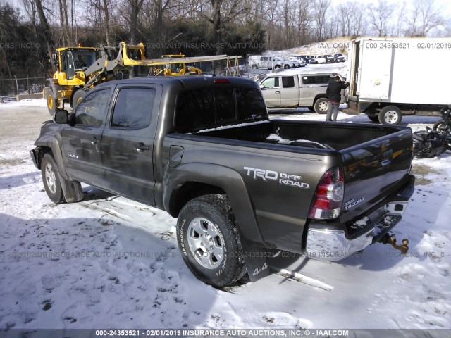 3TMLU4EN6FM164601 - 2015 TOYOTA TACOMA DOUBLE CAB/TRD PRO BROWN photo 3