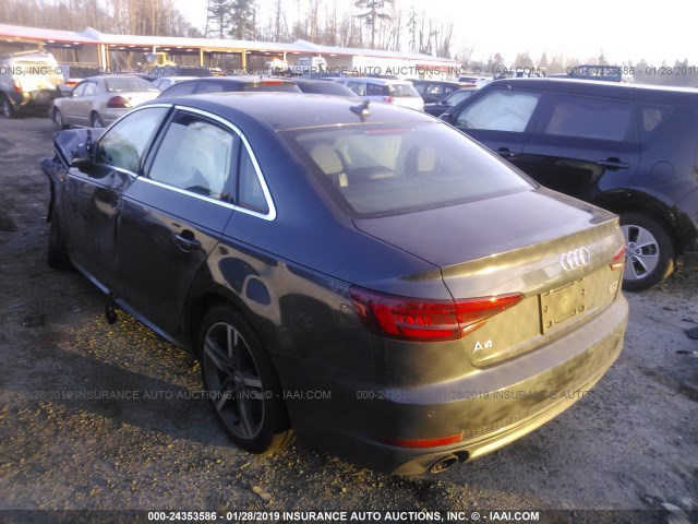 WAUFNAF45JA120364 - 2018 AUDI A4 PRESTIGE GRAY photo 3