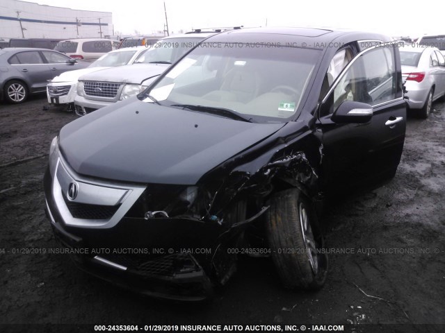 2HNYD2H36CH514799 - 2012 ACURA MDX TECHNOLOGY BLACK photo 2