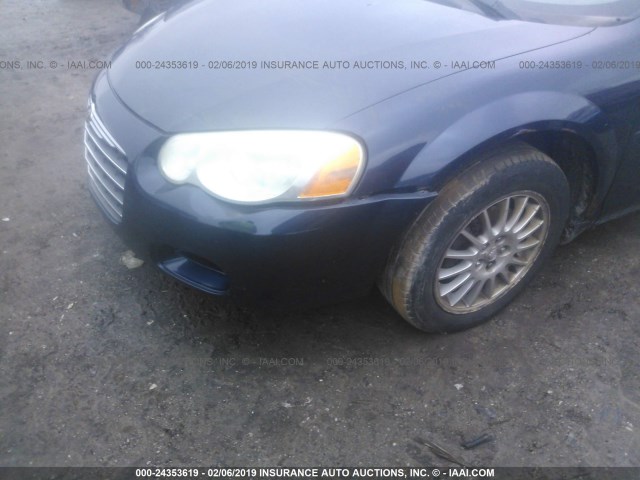 1C3EL46X44N282682 - 2004 CHRYSLER SEBRING LX BLUE photo 6