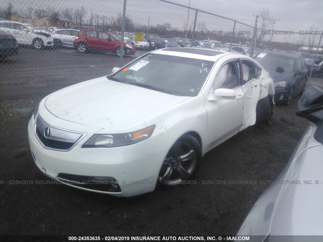 19UUA9F59DA002000 - 2013 ACURA TL TECH WHITE photo 2