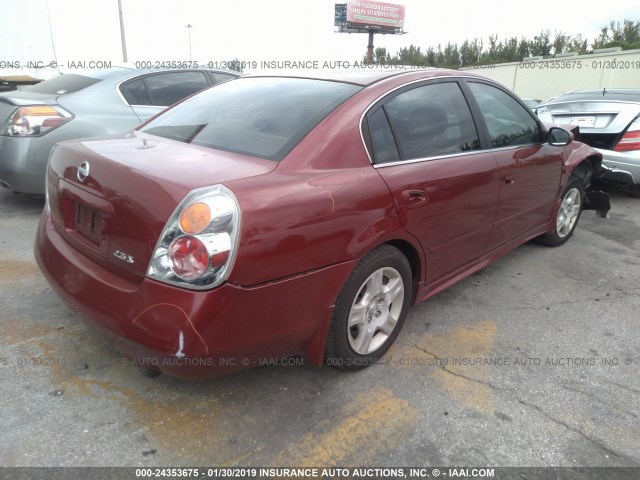 1N4AL11D53C235439 - 2003 NISSAN ALTIMA S/SL BURGUNDY photo 4