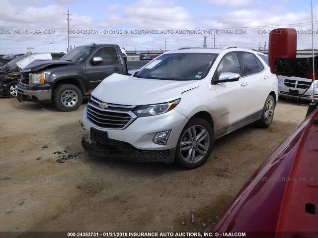 2GNAXMEV4J6168929 - 2018 CHEVROLET EQUINOX PREMIER WHITE photo 2