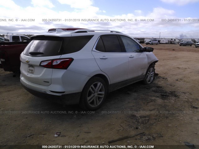 2GNAXMEV4J6168929 - 2018 CHEVROLET EQUINOX PREMIER WHITE photo 4