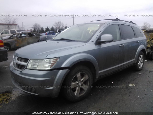 3D4GG57V59T513868 - 2009 DODGE JOURNEY SXT BLUE photo 2