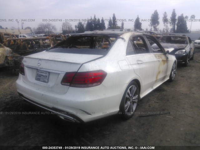 WDDHF5KB2EA832346 - 2014 MERCEDES-BENZ E 350 WHITE photo 4