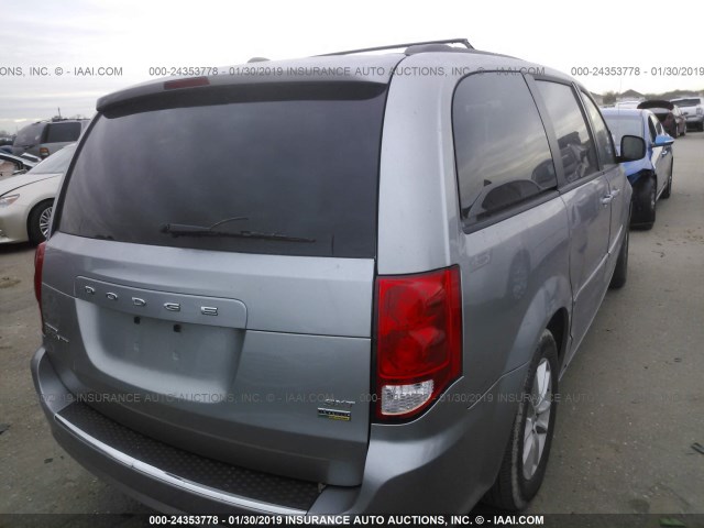 2C4RDGCG9GR275105 - 2016 DODGE GRAND CARAVAN SXT SILVER photo 4