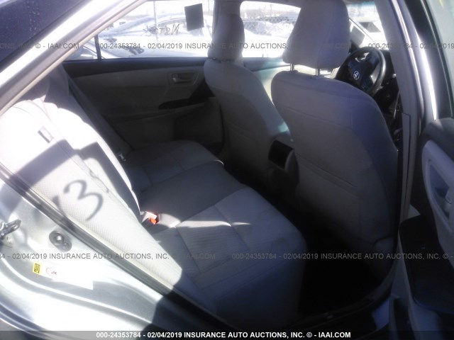 4T4BF1FK0FR474006 - 2015 TOYOTA CAMRY LE/XLE/SE/XSE SILVER photo 8