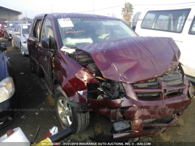 2D8HN44E09R531608 - 2009 DODGE GRAND CARAVAN SE RED photo 1