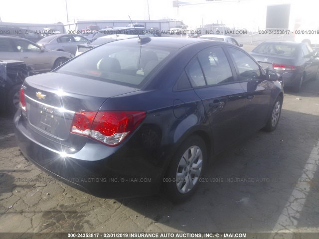 1G1PA5SH4F7270403 - 2015 CHEVROLET CRUZE LS Dark Blue photo 4