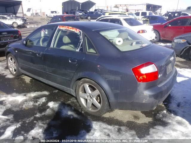 WAULC68E42A034105 - 2002 AUDI A4 1.8T QUATTRO GRAY photo 3