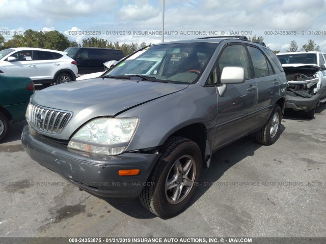 JTJGF10U620139054 - 2002 LEXUS RX 300 GRAY photo 2