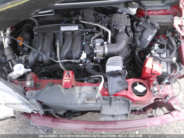 3HGGK5H83FM777490 - 2015 HONDA FIT EX/EXL RED photo 10