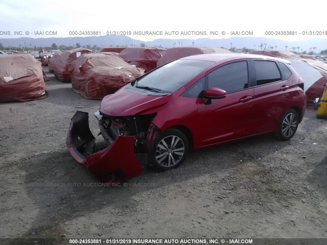 3HGGK5H83FM777490 - 2015 HONDA FIT EX/EXL RED photo 2