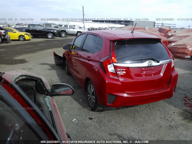 3HGGK5H83FM777490 - 2015 HONDA FIT EX/EXL RED photo 3