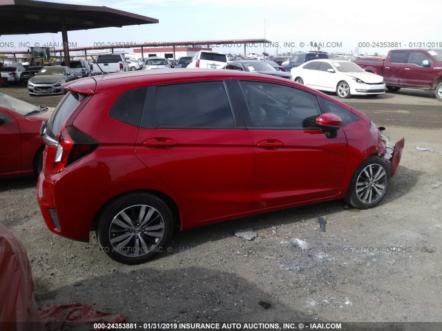 3HGGK5H83FM777490 - 2015 HONDA FIT EX/EXL RED photo 4