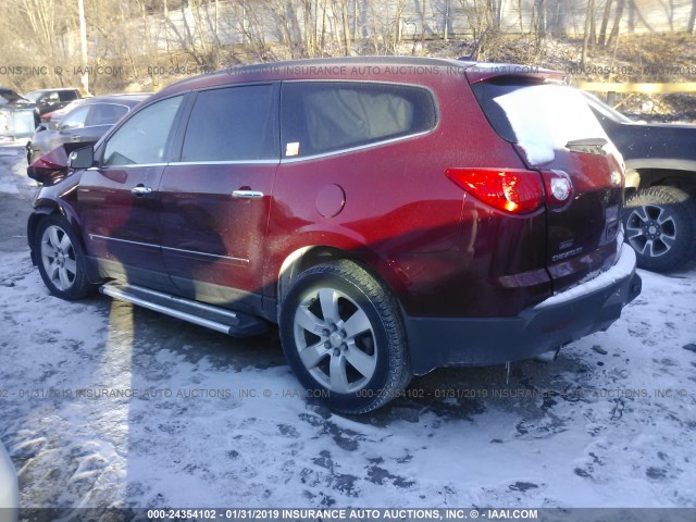 1GNEV33D19S150277 - 2009 CHEVROLET TRAVERSE LTZ RED photo 3