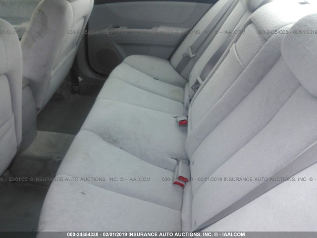 5NPEU46F36H122196 - 2006 HYUNDAI SONATA GLS/LX SILVER photo 8