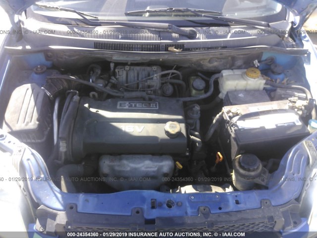 KL1TD56638B069542 - 2008 CHEVROLET AVEO LS BLUE photo 10