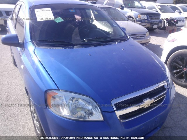 KL1TD56638B069542 - 2008 CHEVROLET AVEO LS BLUE photo 6